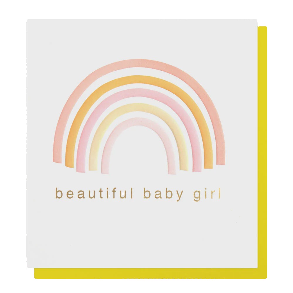 Rainbow Beautiful Baby Girl Card