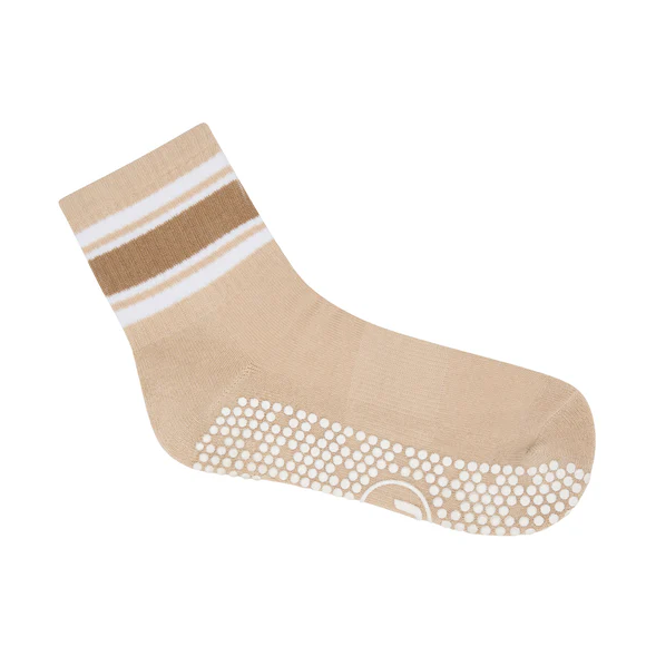 Crew Grip Socks - Beige Stripes