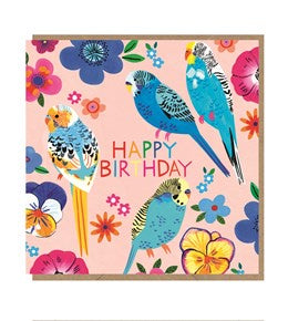 Happy Birthday Budgies Card