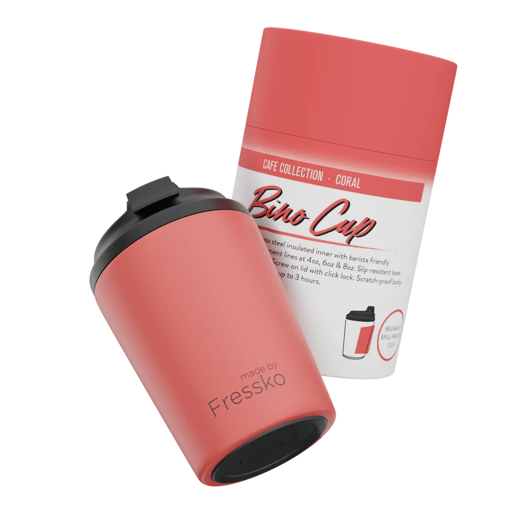 Bino Cup 8oz - Coral