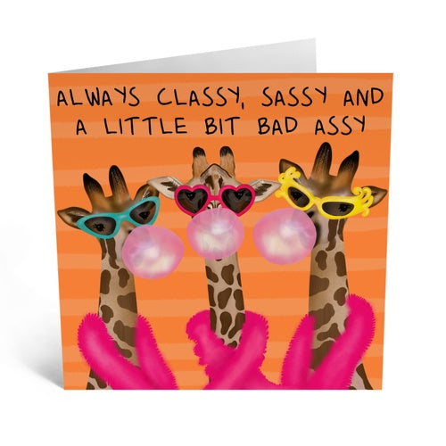 Classy, Sassy Giraffes Card