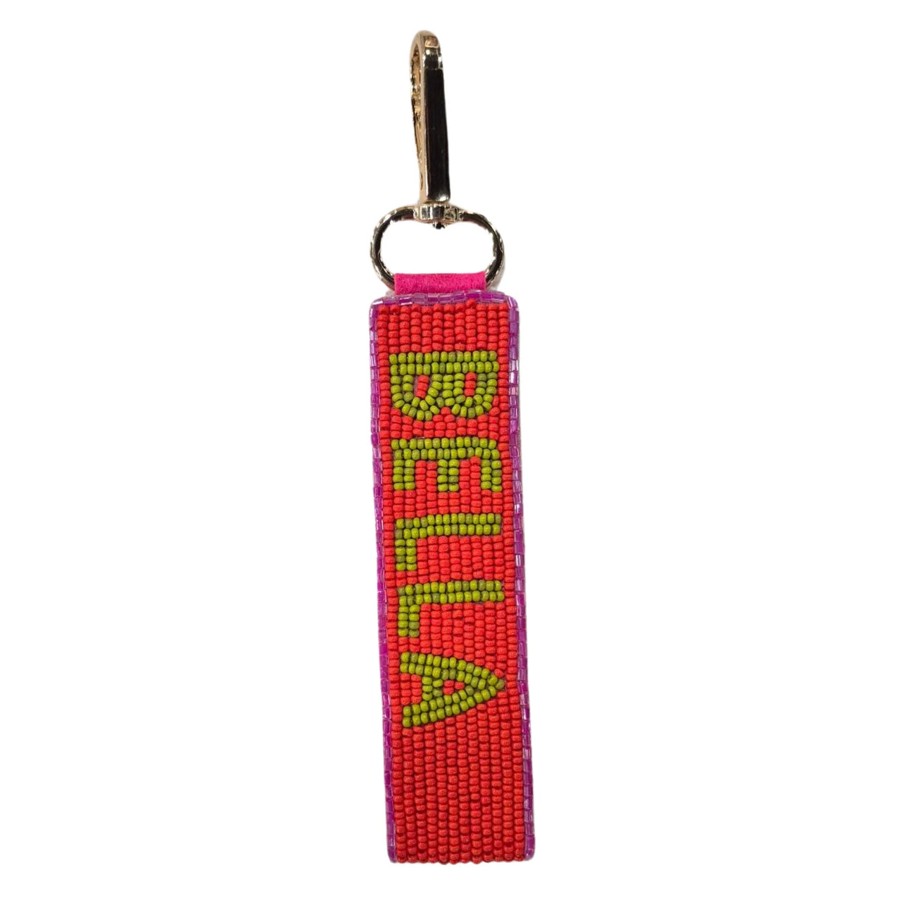 Beaded Keychain - Ciao Bella Red/Green