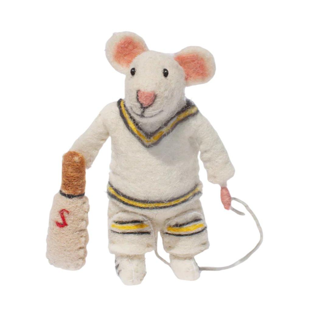 Felt Mouse - Cricketer