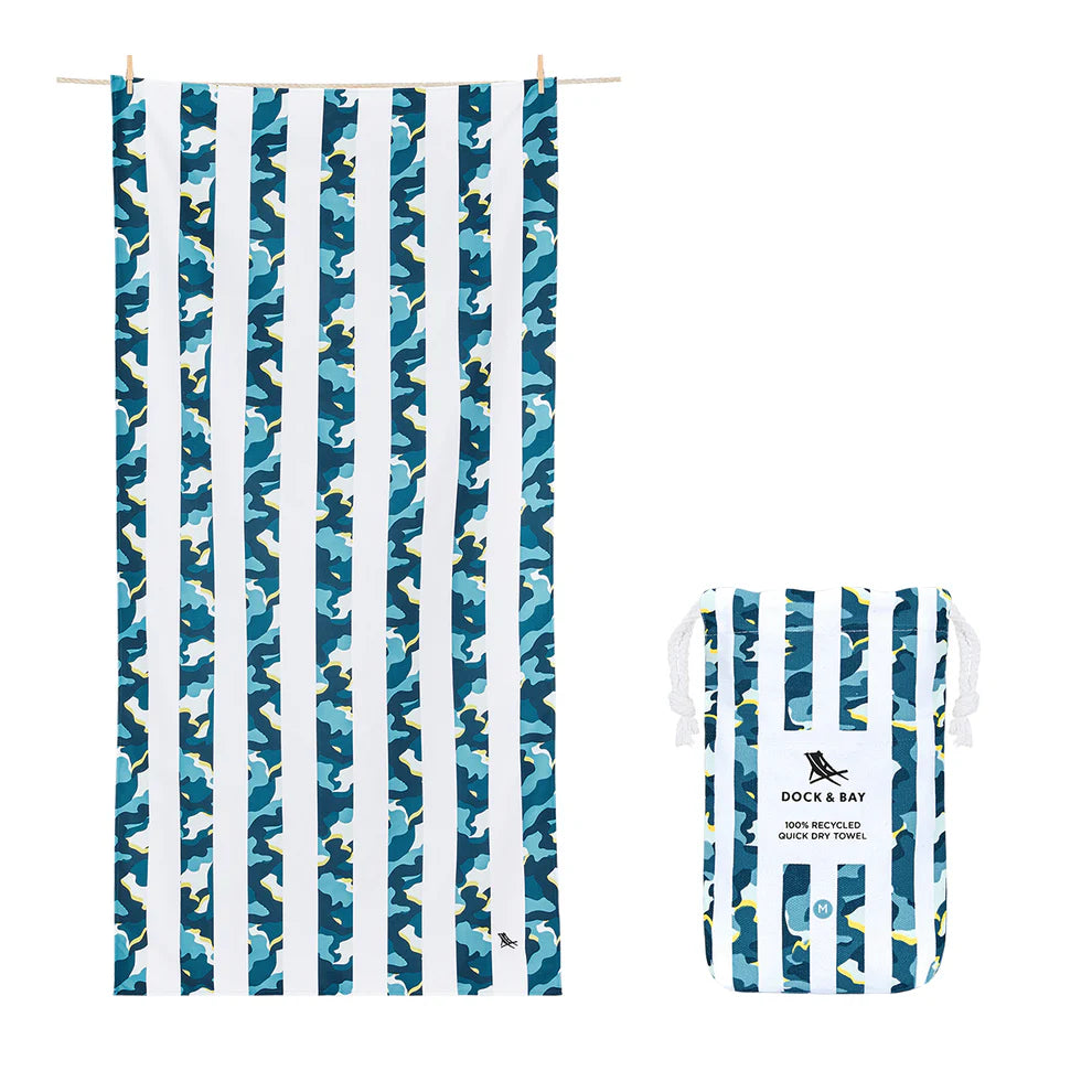 Dock & Bay Kids Beach Towel M - Cool Camo