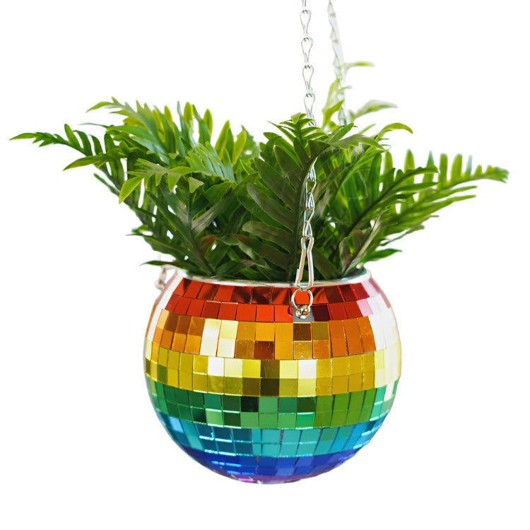 Disco Ball Hanging Planter