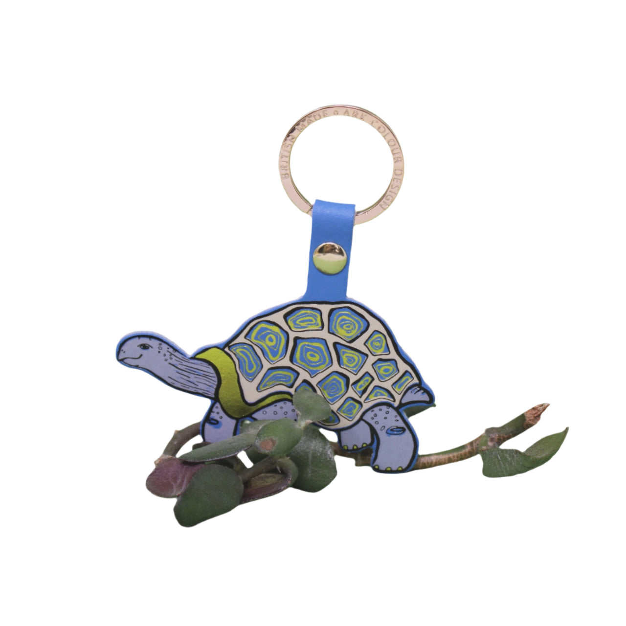 Tortoise Key Fob - Cornflower