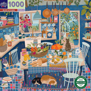 1000pc Puzzle - Blue Kitchen