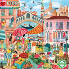 1000 pc Puzzle - Venice Open Market