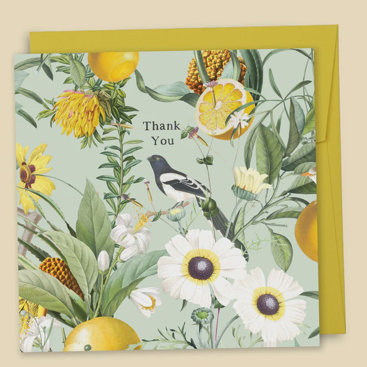 Thank You Birds & Lemons Card