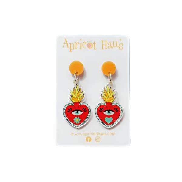 Flaming Hearts Earrings