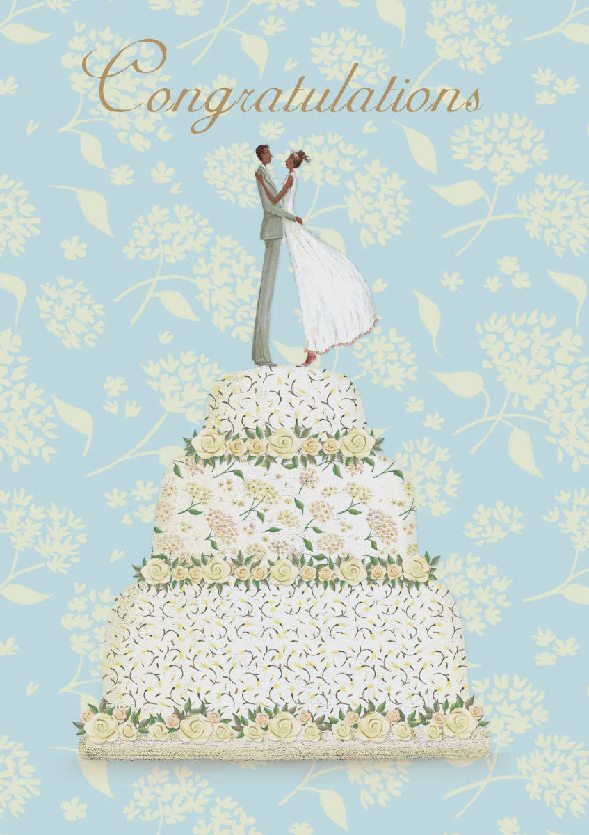 Congratulations Wedding Cake Card