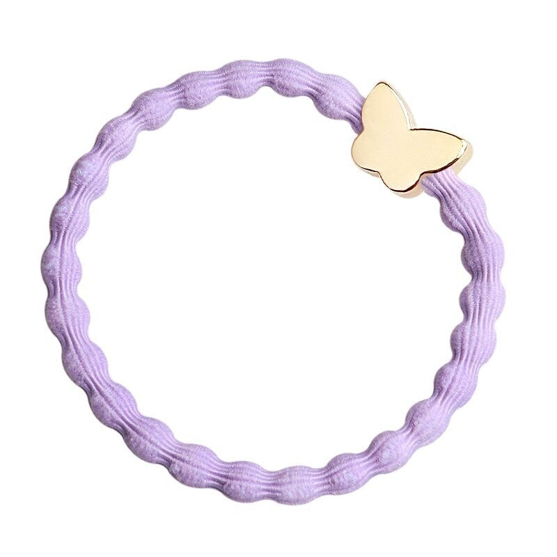 Lavender Bangle/Hair Band - Gold Butterfly