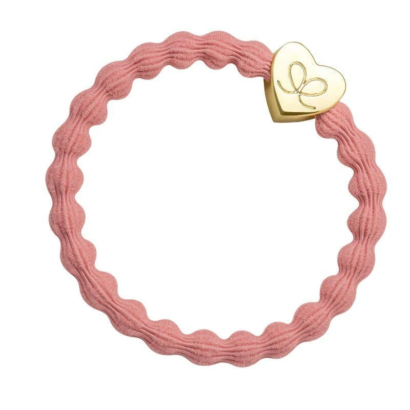 Coral Bangle/Hair Band - Gold Heart