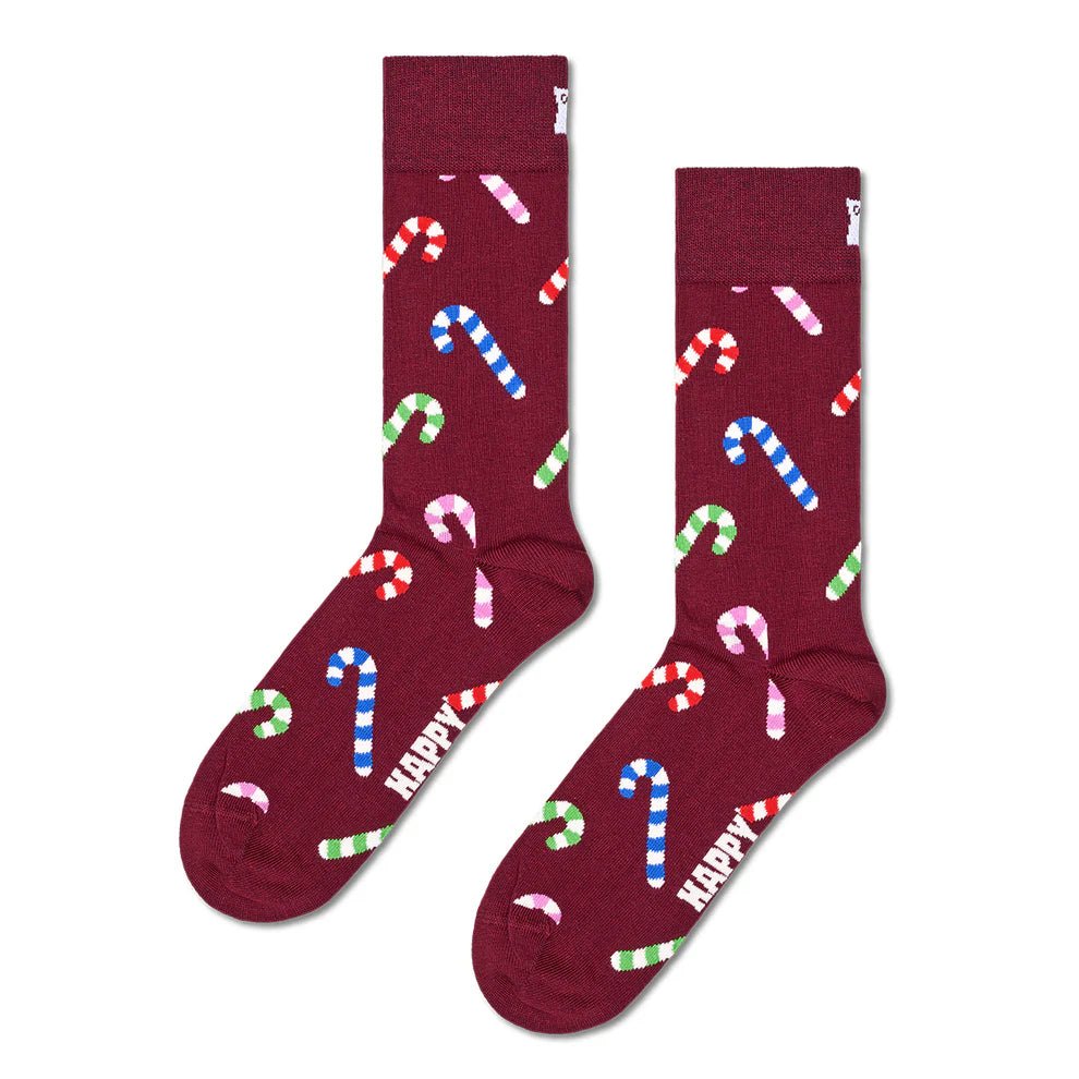 Happy Socks - Candy Cane Burgundy