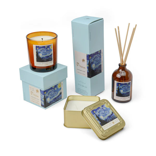 Impressionist Tin Candle - Van Gogh (Midnight Cedre)