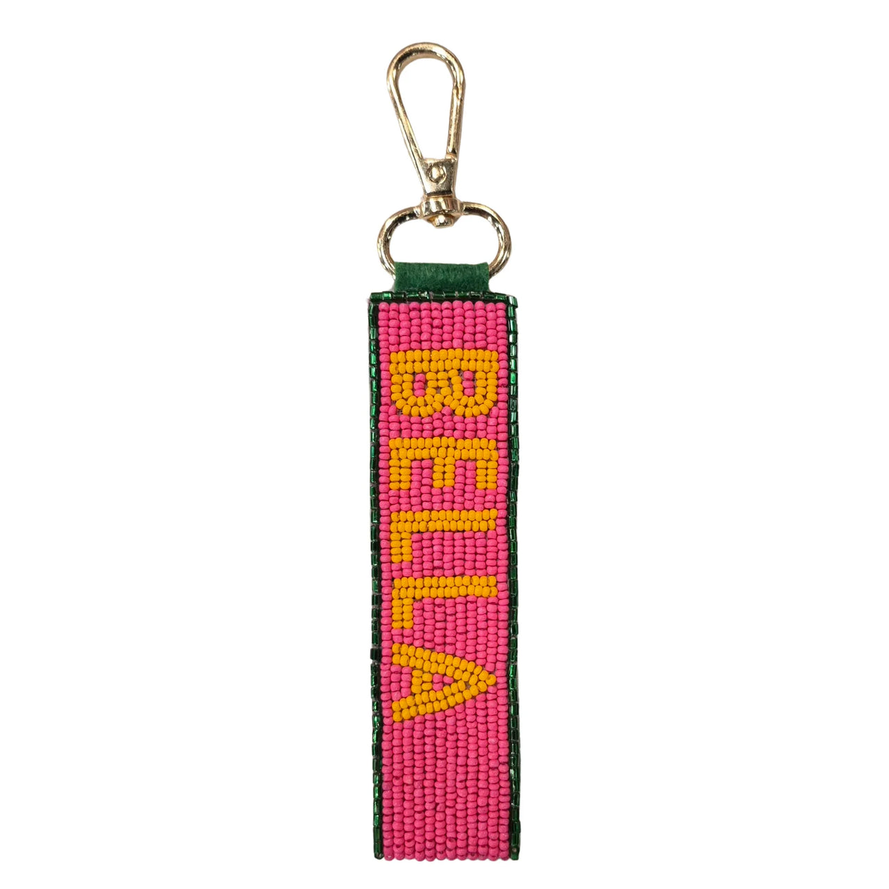 Beaded Keychain - Ciao Bella Pink/Yellow