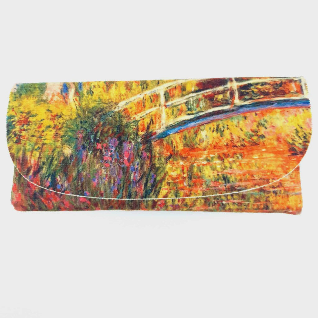 Velour Glasses Case - Monet , Le Pont Japonois