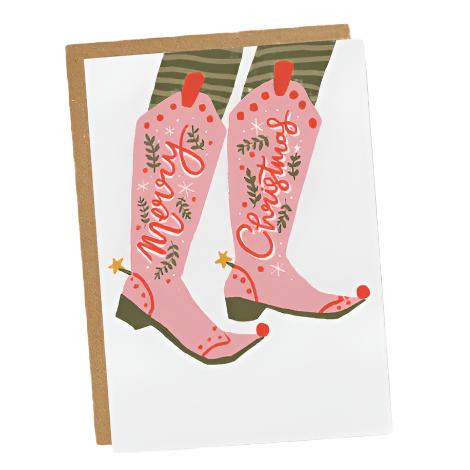 Pink Elf Boots Card