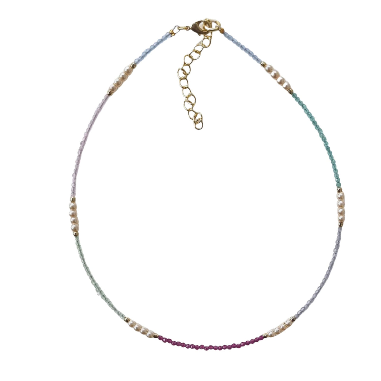 Beaded Pearl Necklace - Multicolour