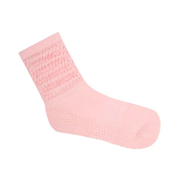 Scrunch Grip Socks - Pink