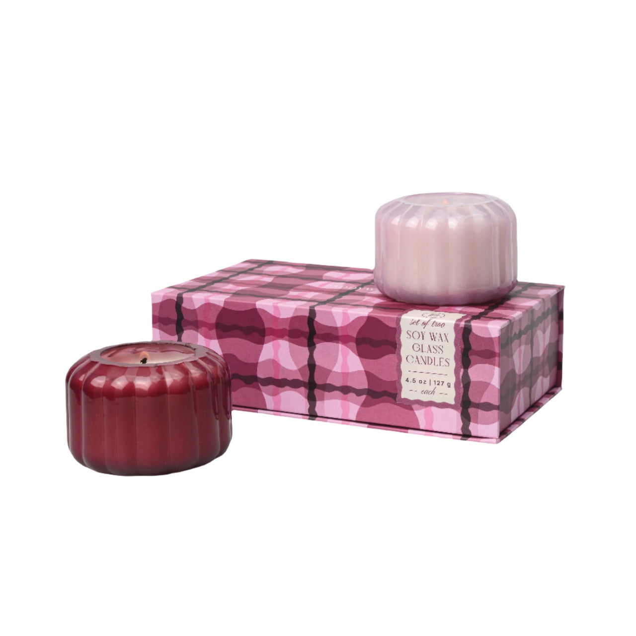 Ripple Candle Gift Set - Rose & Merlot