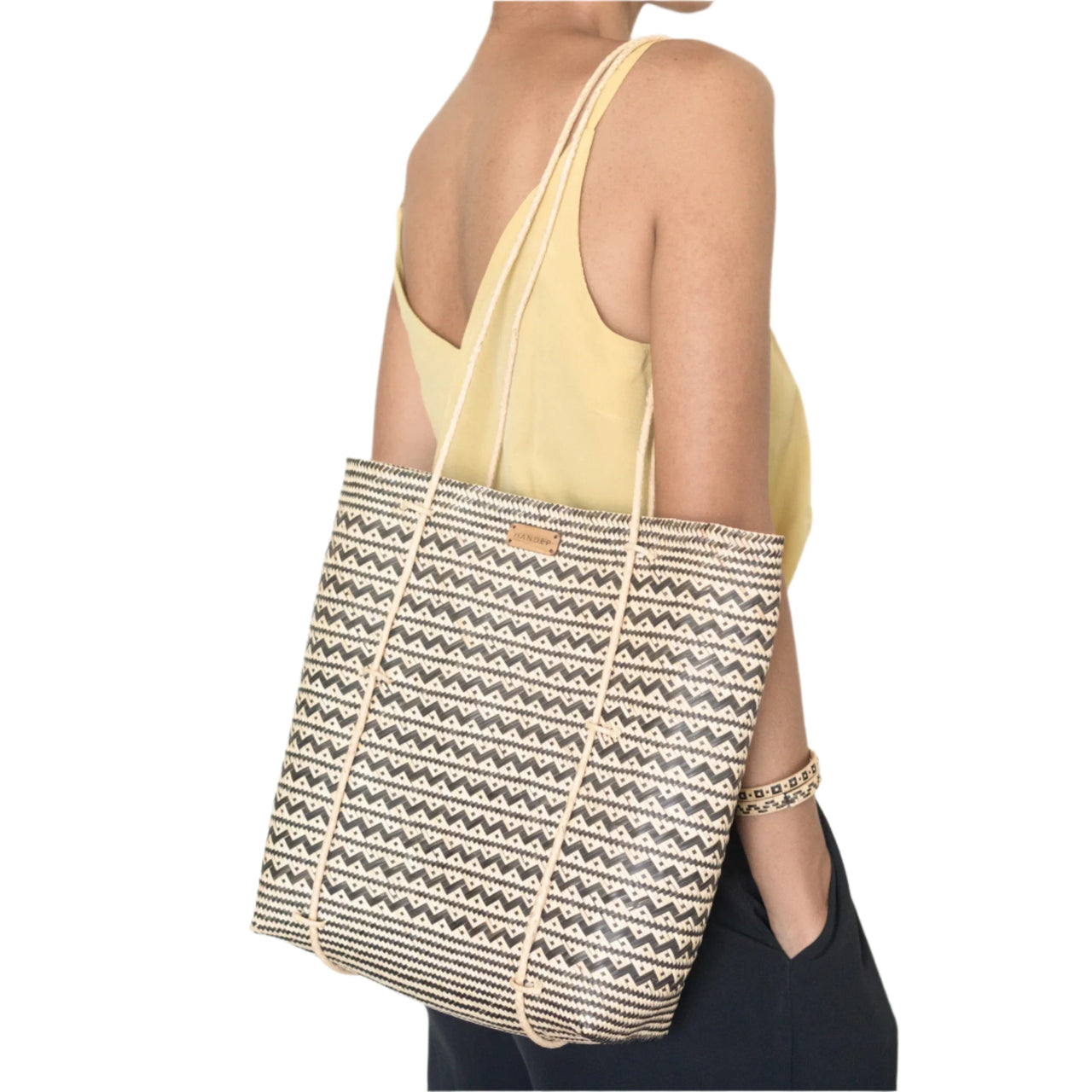 Handwoven Rattan Shoulder Bag - Anya