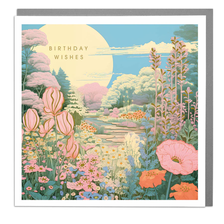 Birthday Wishes Summer Garden Card