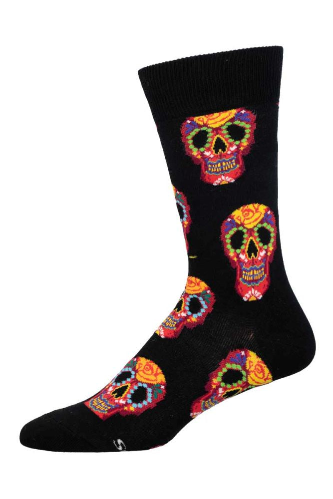 Men's Socks - Dia De Los Muertos Skull