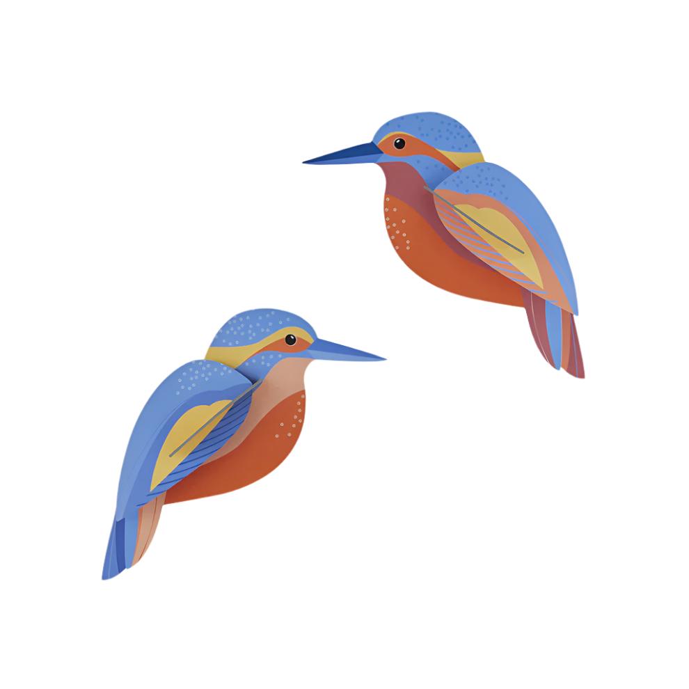 Cardboard Wall Art Garden Bird Duo - Kingfishers