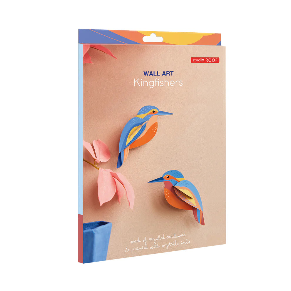 Cardboard Wall Art Garden Bird Duo - Kingfishers