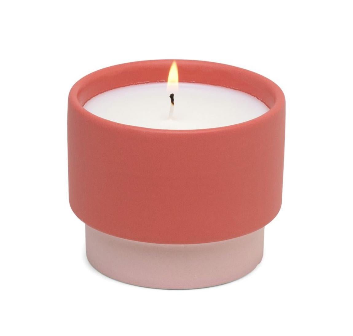 Colour Block Candle 6oz - Coral/Pink (Sparkling Grapefruit)