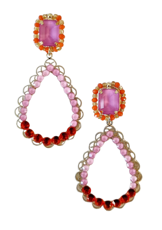 Aramis Gem Earring - Pink