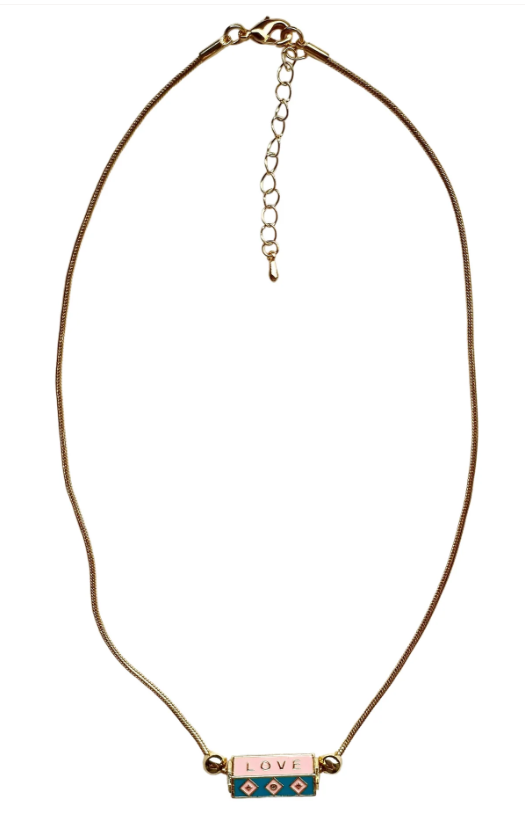 Snake Chain Necklace - Love