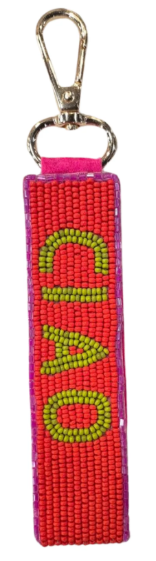 Beaded Keychain - Ciao Bella Red/Green