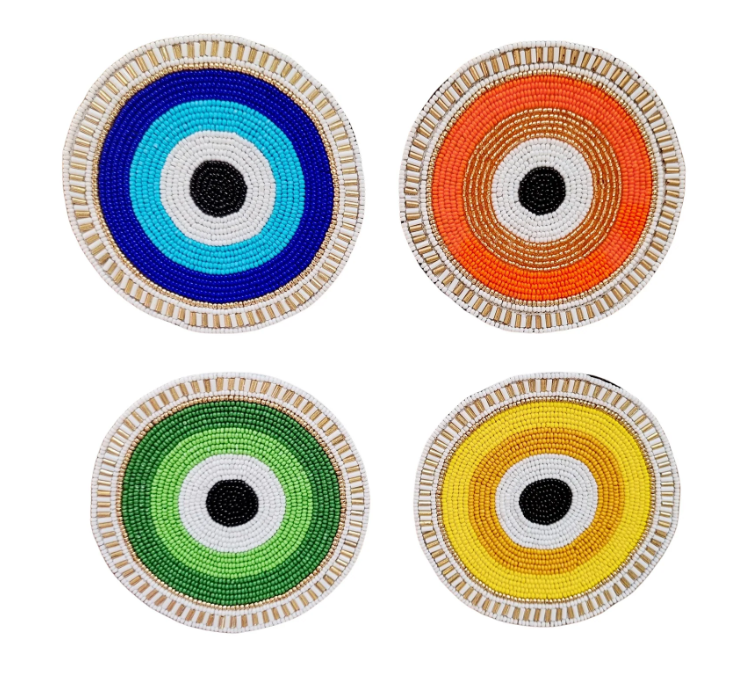 Beaded Coasters 4pc - The Eye