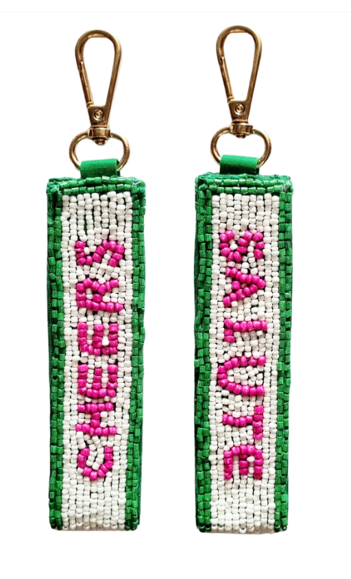 Beaded Keychain - Cheers Salute