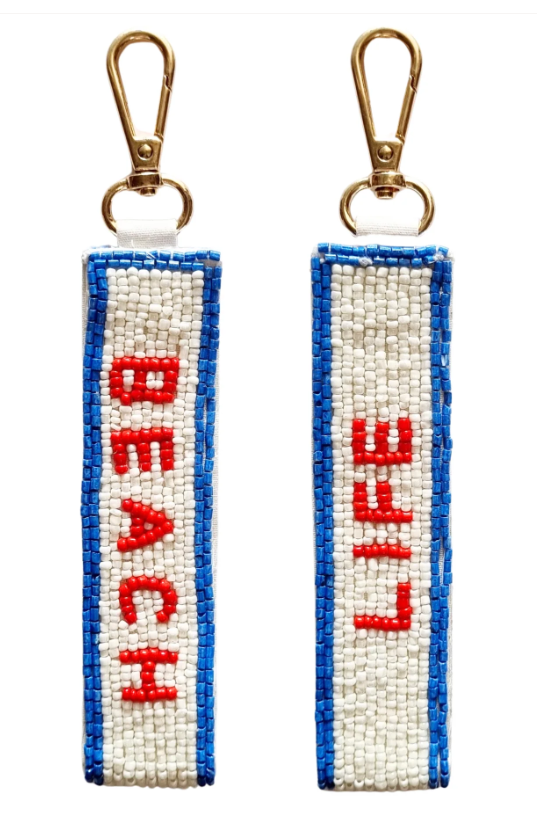 Beaded Keychain - Beach Life