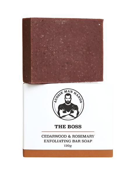 The Boss - Cedarwood & Rosemary Exfoliating Bar Soap 120g