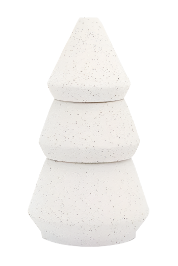 Cypress & Fir Speckle Tree Stack Large - White