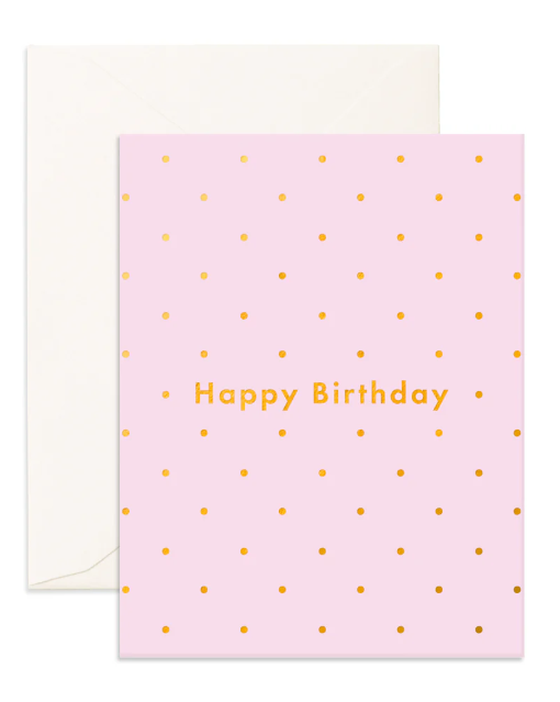 Happy Birthday Lilac Dots Greeting Card