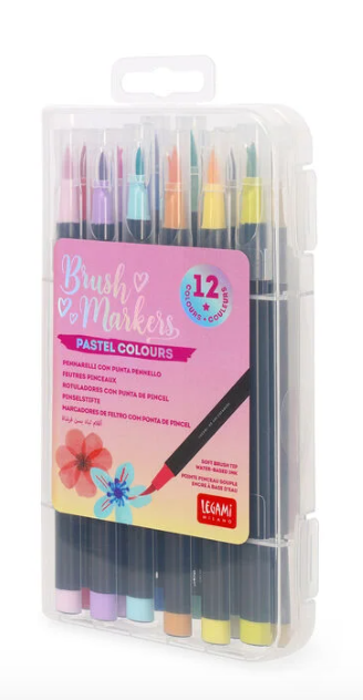 Set of 12 Brush Markers - Pastel Colours