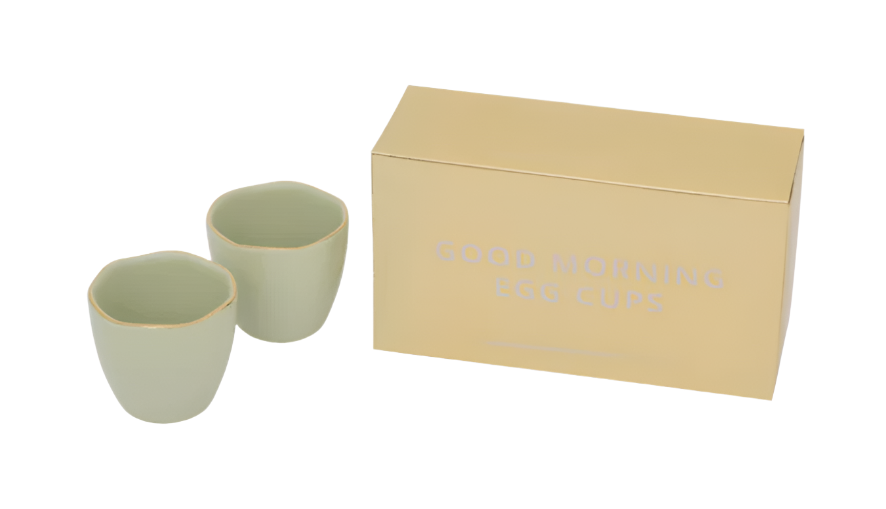 Good Morning Egg Cup Set of 2 - Pale Green