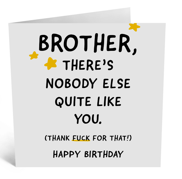 Brother Birthday Card