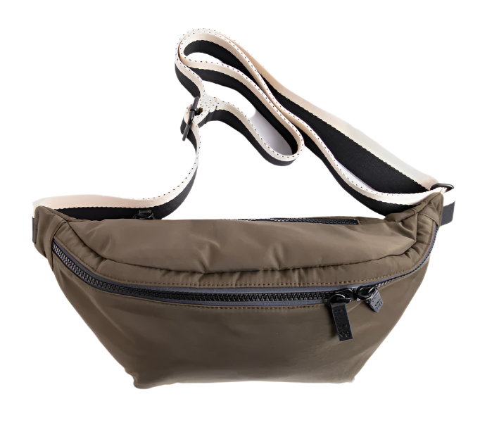 Khaki Padded Crossbody Bag