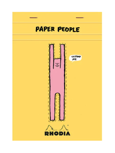 Paper People No. 16 Top Stapled Notepad - A5, 5x5 Grid