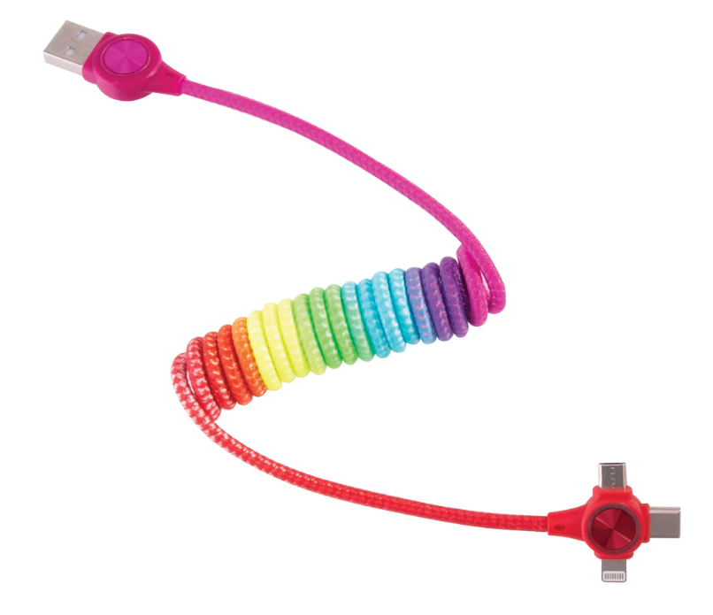 Rainbow Spring 3 in 1 Charging Cable