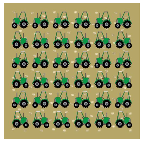 Cotton Hanky - Green Tractors