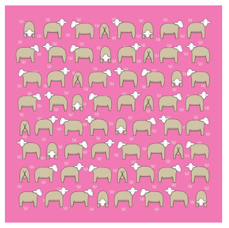 Cotton Hanky - Sheep On Pink