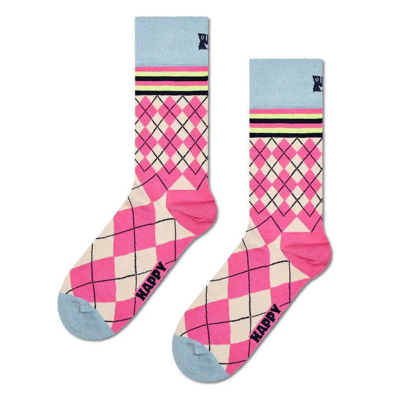 Happy Socks - Argyle Pink