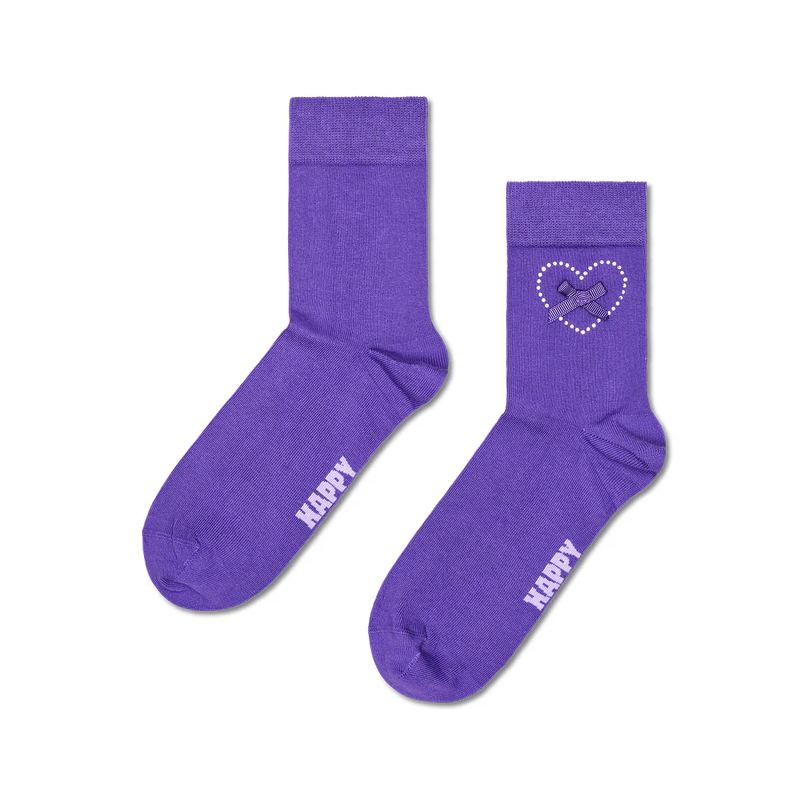 Happy Socks - Bow Heart 1/2 Crew Sock